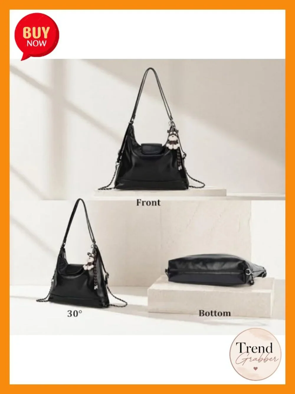 Women's Convertible Hobo Backpack Purse Faux Leather Shoulder Handbag 3-in-1
